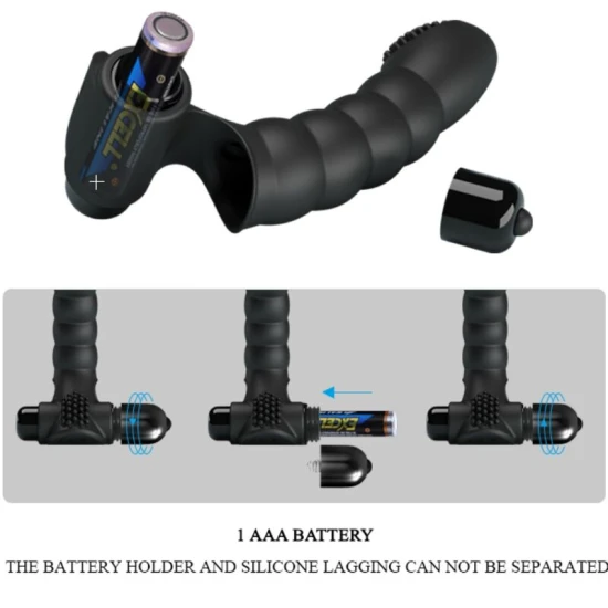 Vibrator deget - 10 Vibrații, Negru, BI-014707