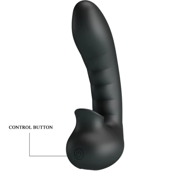 Vibrator deget - Stimulator clitoris, Negru, BI-014714