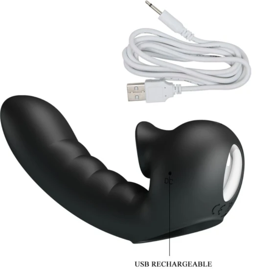 Vibrator deget - Stimulator clitoris, Negru, BI-014714
