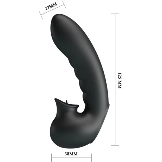 Vibrator deget - Stimulator clitoris, Negru, BI-014714