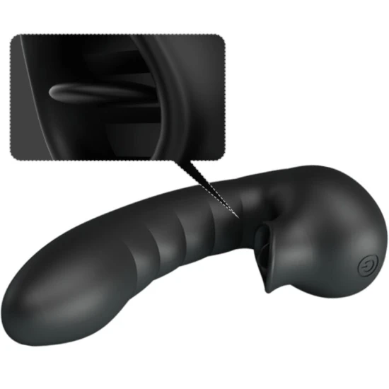 Vibrator deget - Stimulator clitoris, Negru, BI-014714