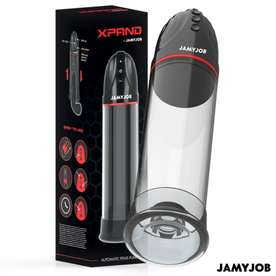 Extender automat pentru penis, 3 niveluri de aspirație, Gri