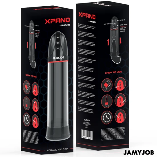 Extender automat pentru penis, 3 niveluri de aspirație, Gri