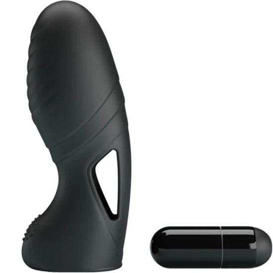 Vibrator tip deget, silicon, Negru