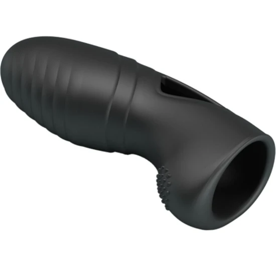 Vibrator tip deget, silicon, Negru
