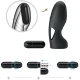 Vibrator tip deget, silicon, Negru