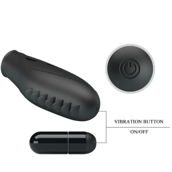 Vibrator tip deget, Silicon, Negru