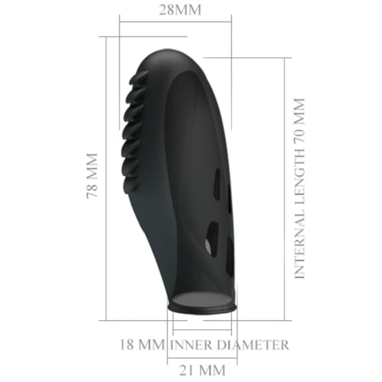 Vibrator tip deget, Silicon, Negru