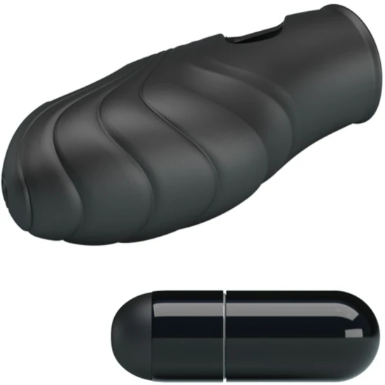 Vibrator tip deget din silicon, Negru
