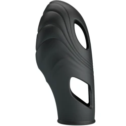 Vibrator tip deget din silicon, Negru