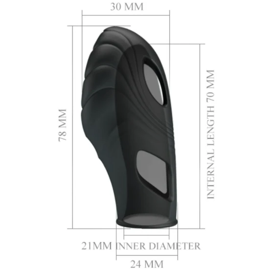 Vibrator tip deget din silicon, Negru