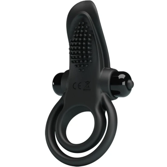 Inel Vibrator - Stimulator Clitoris, Negru, BI-210203
