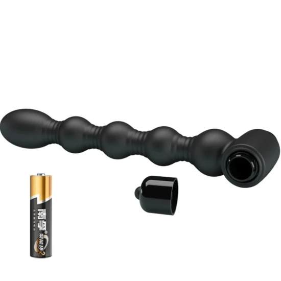 Dop anal din silicon, 10 funcții vibrante, Negru