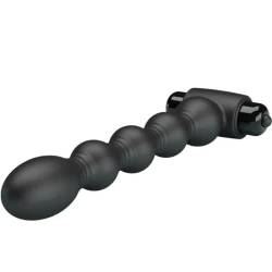 Dop anal din silicon, 10 funcții vibrante, Negru