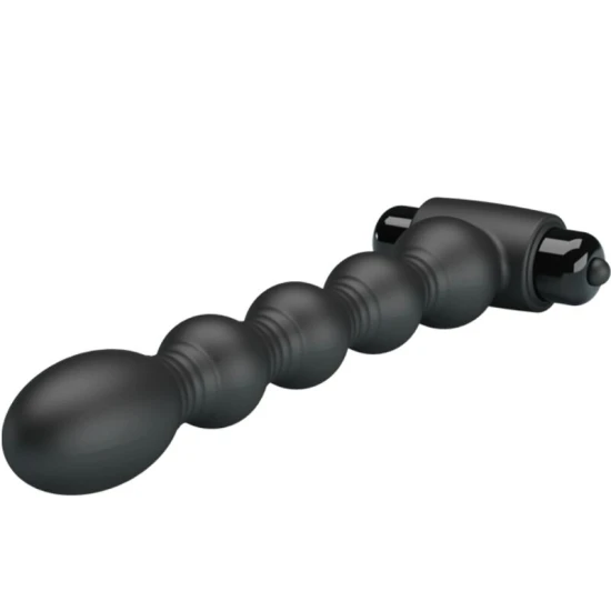 Dop anal din silicon, 10 funcții vibrante, Negru