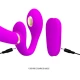 Vibrator tip double strap-on, Violet