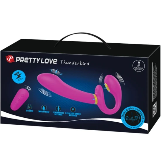 Vibrator tip double strap-on, Violet