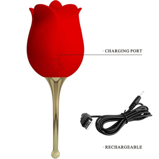 Stimulator clitoris, Roz - 12 vibrații, Roșu