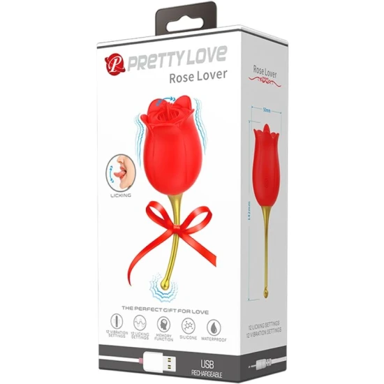 Stimulator clitoris, Roz - 12 vibrații, Roșu