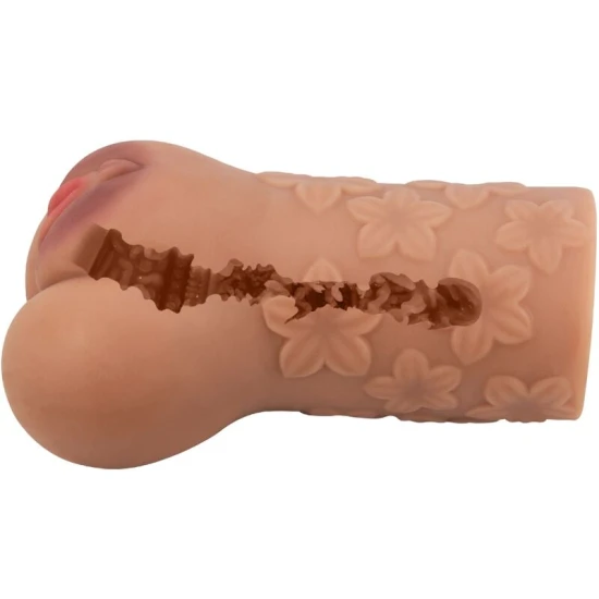 Masturbator Scarlet - Design cu Flori, Flesh, BM-009236N-1