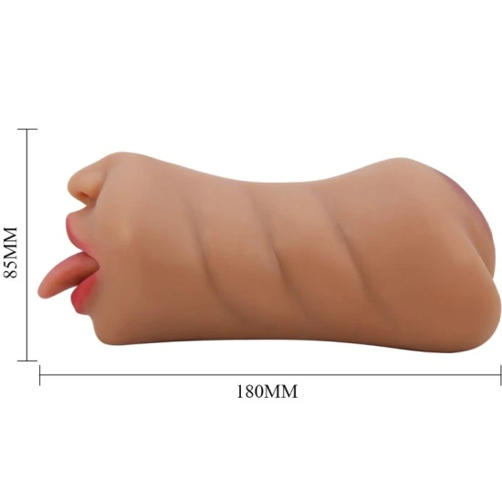 Masturbator dublu premium din TPR, impermeabil
