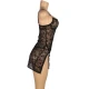 SUBBLIME - Rochie tip babydoll din dantelă, cu bretele ajustabile, Negru S/M