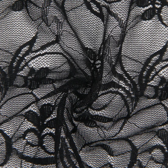 SUBBLIME - Rochie tip babydoll din dantelă, cu bretele ajustabile, Negru S/M