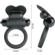 Inel Vibrator Debonair - 10 Vibrații, Negru, BI-210316