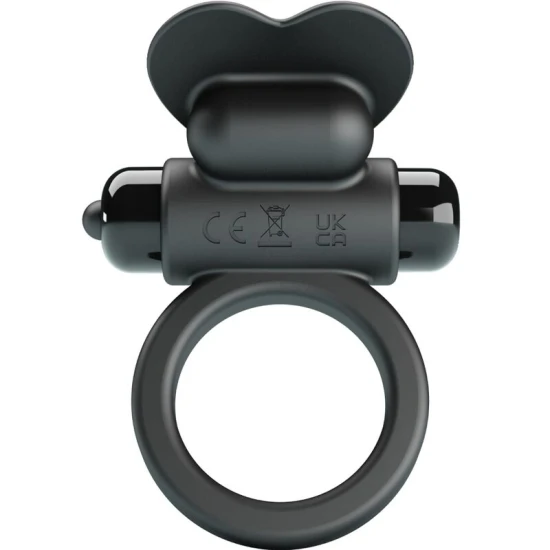 Inel Vibrator Debonair - 10 Vibrații, Negru, BI-210316