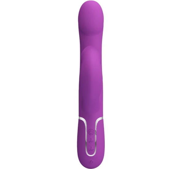 Vibrator și stimulator 4 în 1 multifuncțional, Roz