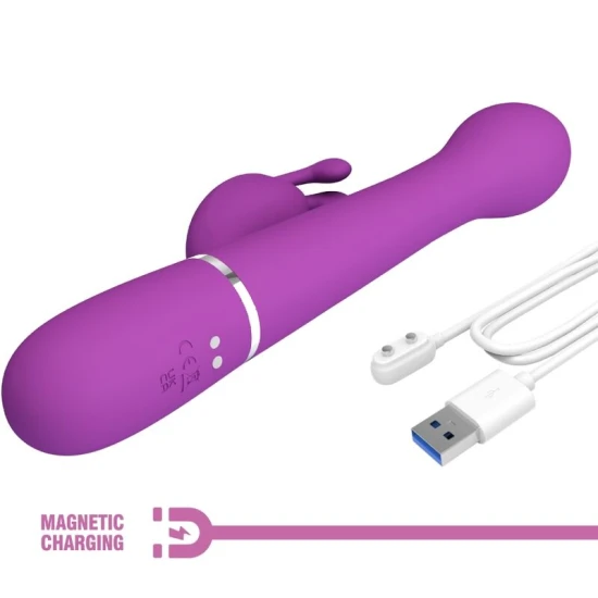 Vibrator iepure 3 în 1 multifuncțional, Roz