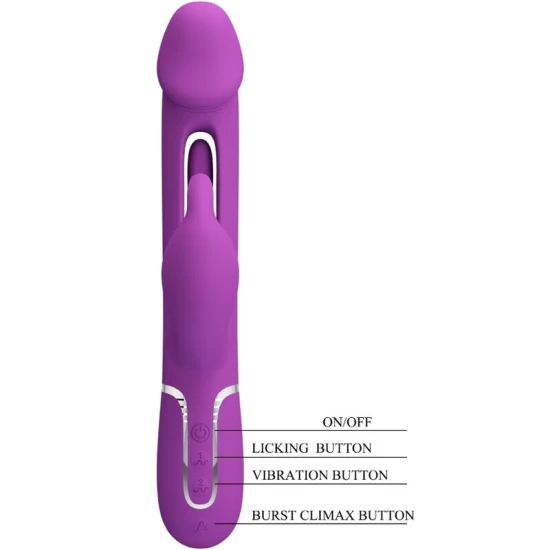 Vibrator iepure 3 în 1 multifuncțional, Roz