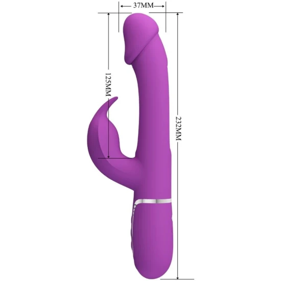 Vibrator iepure 3 în 1 multifuncțional, Roz