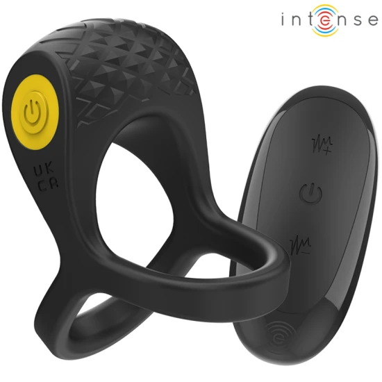 INTENSE - Inel vibrator dublu, Negru