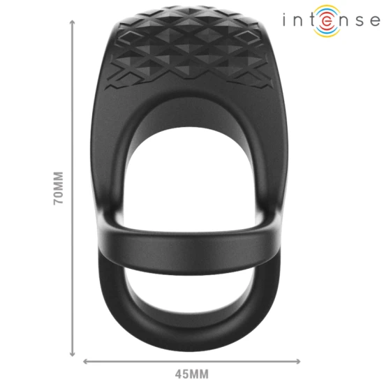INTENSE - Inel vibrator dublu, Negru
