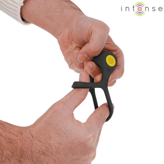 INTENSE - Inel vibrator dublu, Negru