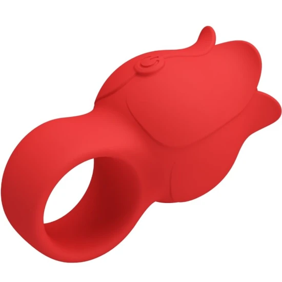 Vibrator deget - 10 funcții de vibrație, Roșu, Model JAE