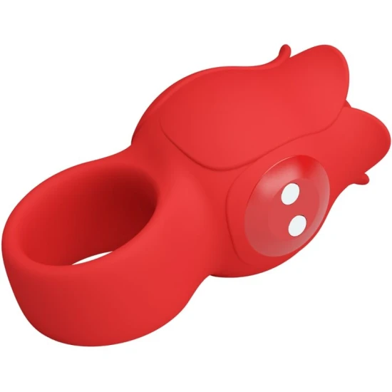 Vibrator deget - 10 funcții de vibrație, Roșu, Model JAE