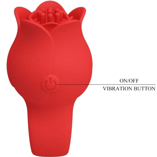 Vibrator deget - 10 funcții de vibrație, Roșu, Model JAE