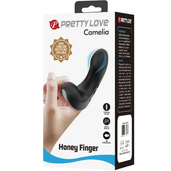 CAMELIA - Vibrator tip deget, Negru