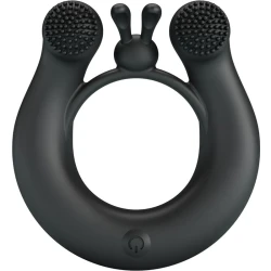 Inele vibratoare, stimulator clitoridian, Roz/Negru