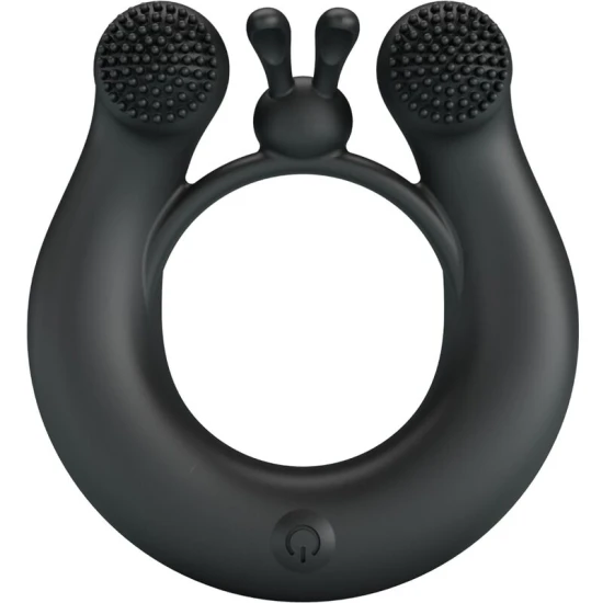 Inele vibratoare, stimulator clitoridian, Roz/Negru