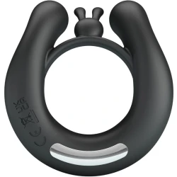 Inele vibratoare, stimulator clitoridian, Roz/Negru