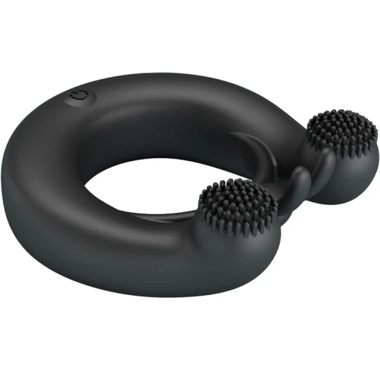 Inele vibratoare, stimulator clitoridian, Roz/Negru