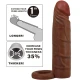 Inel penis cu penis sleeve și extensie 2,5 cm, culoare mulat