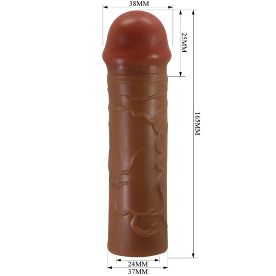 Manșon penis cu extensie 2,5 cm, mulat