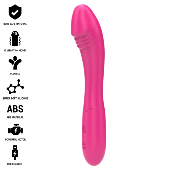Vibrator Belinda - 10 Vibrații, Roz, 19 cm