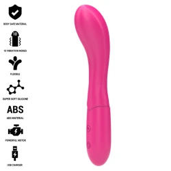 Vibrator Lisette - 19 cm, 10 Vibrații, Roz