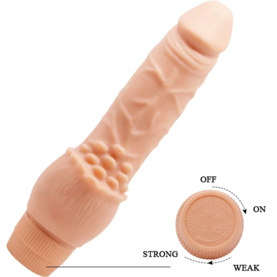 Vibrator tip dildo realist, Fleshy/Roz-bej