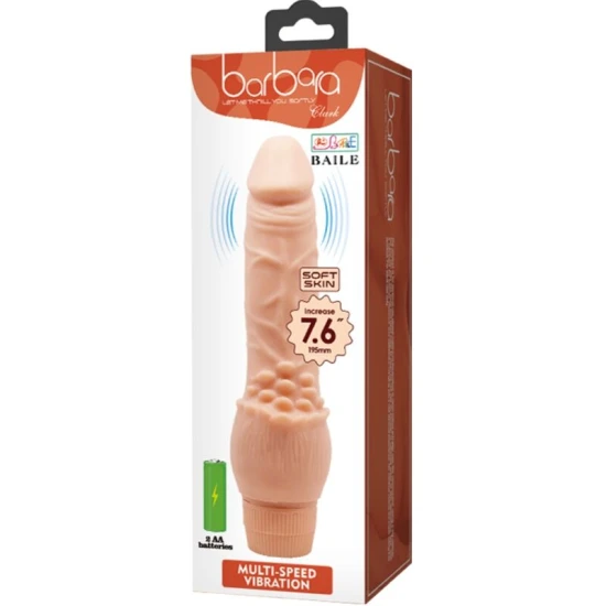 Vibrator tip dildo realist, Fleshy/Roz-bej